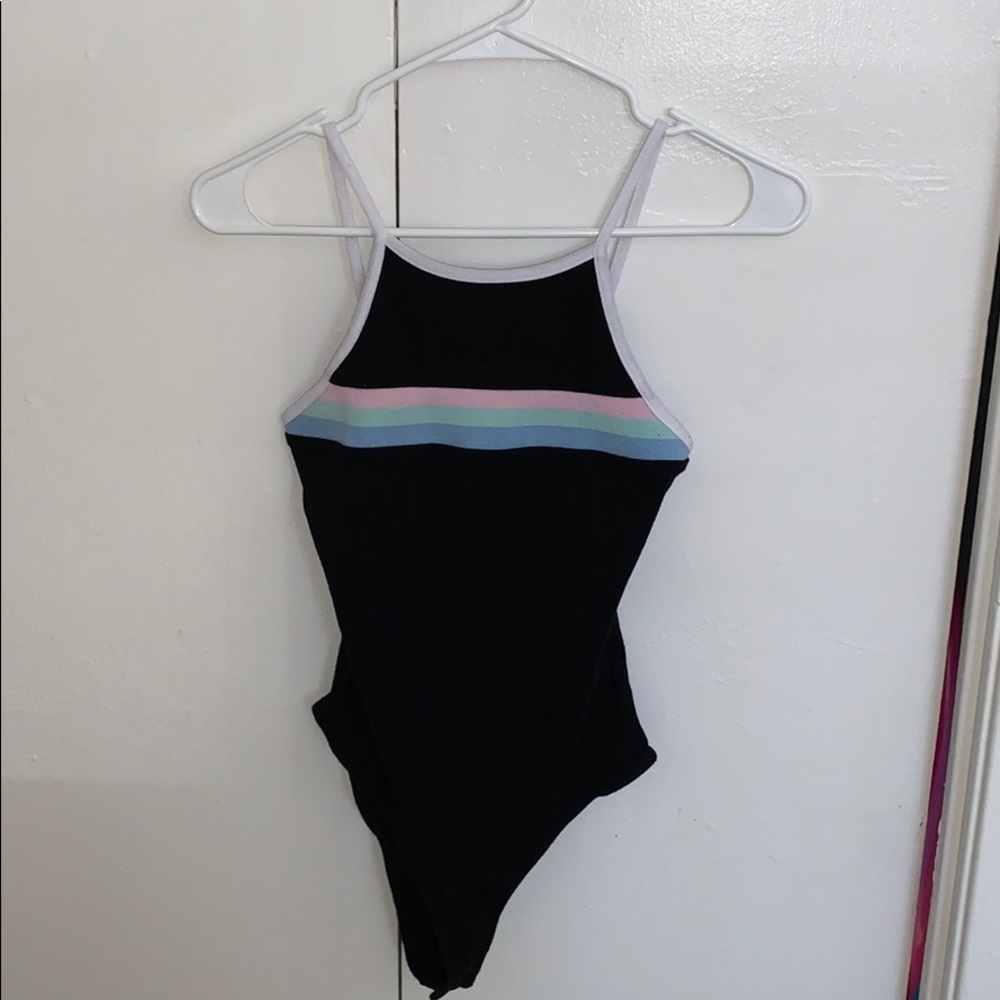 Haltered black body suit